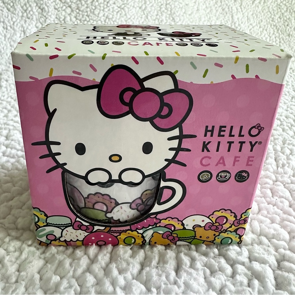 HELLO KITTY CAFE mug donuts graphics coffee tea cup donut graphic on inner base - Picture 6 of 11